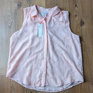 NWT Elle Collared Tank